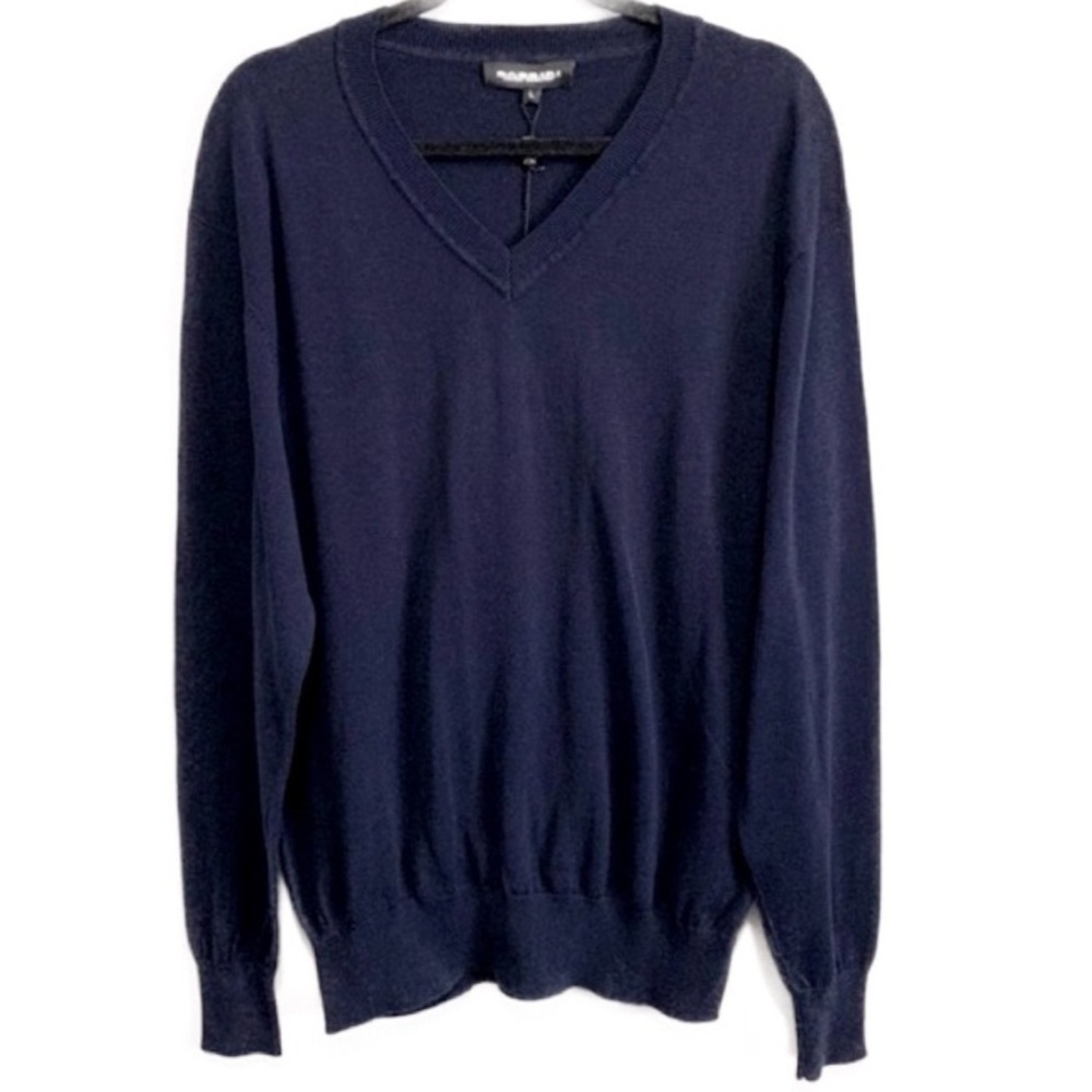 Bassiri Silk & Cotton Blend Long Sleeves V-Neck Sweater